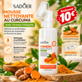 Mousse nettoyante au curcuma avec brosse intégrer