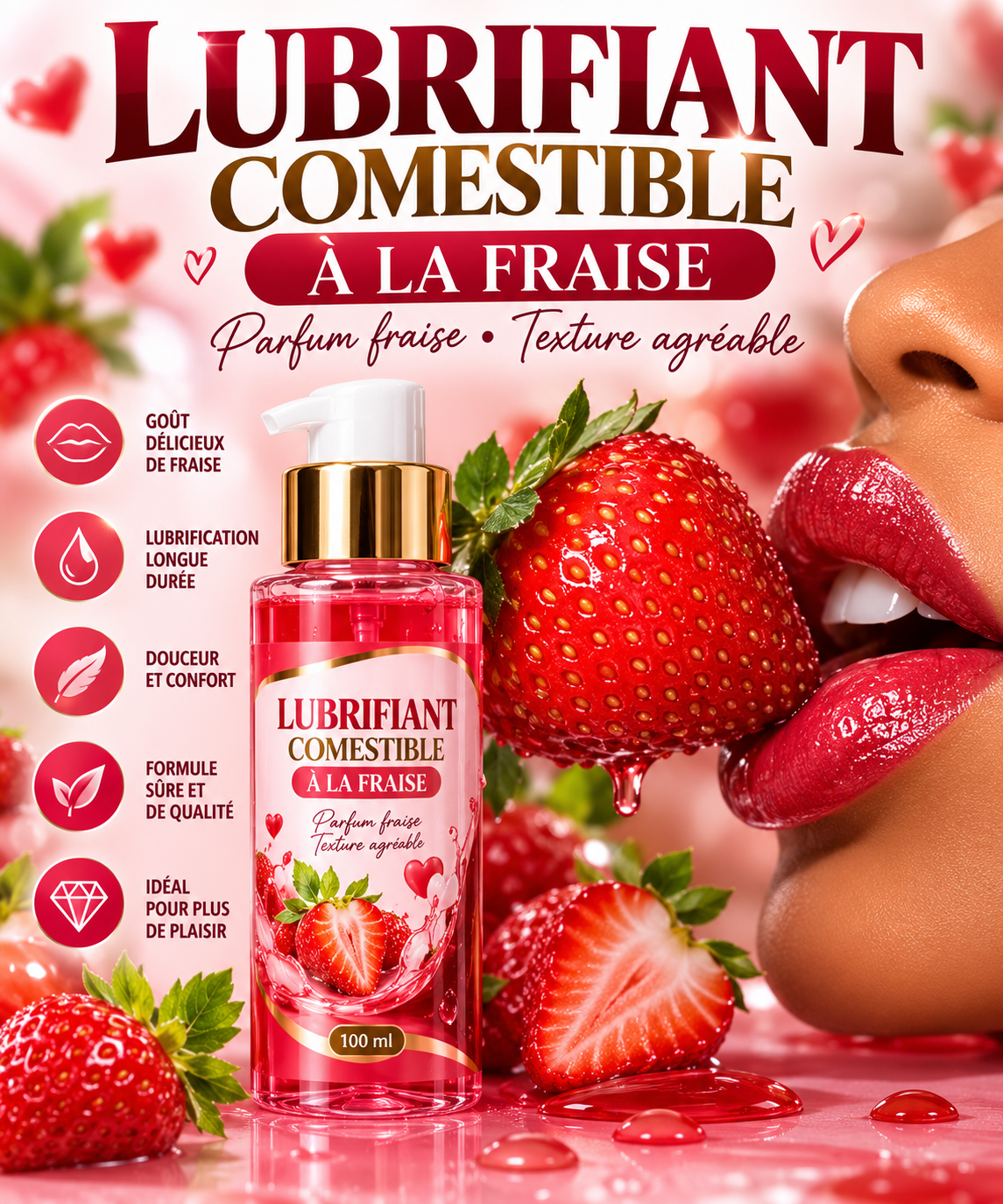 lubrifiant goût fraise