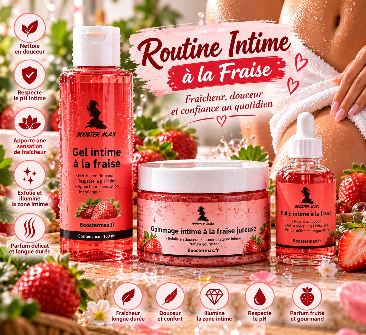 Gamme intime fraise